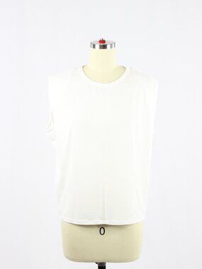 NWOT Aritzia WILFRED Flight White Relux Jersey Muscle Tank T-Shirt, Size XXS